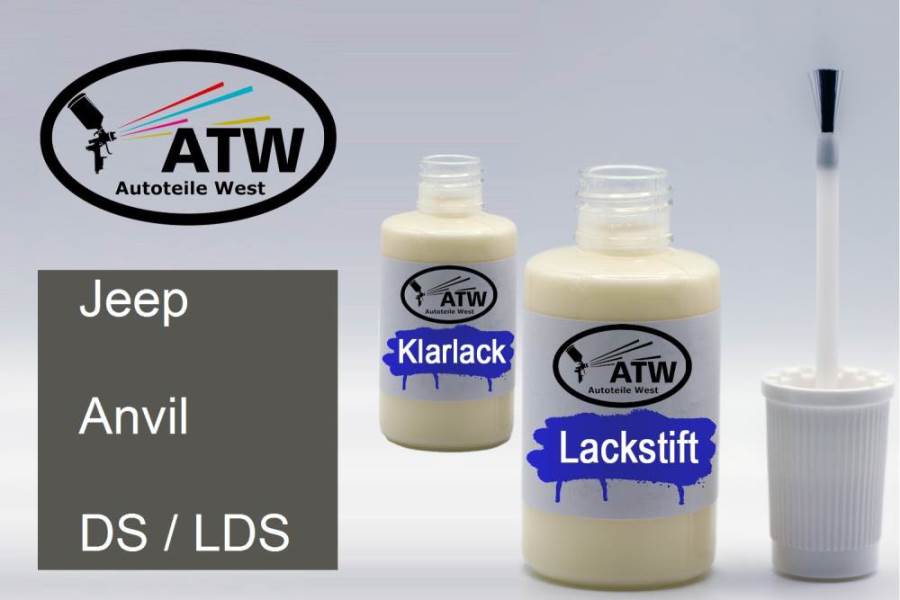 Jeep, Anvil, DS / LDS: 20ml Lackstift + 20ml Klarlack - Set, von ATW Autoteile West.